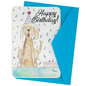 Puppy Birthday Rawhide Card - Children's Art Project