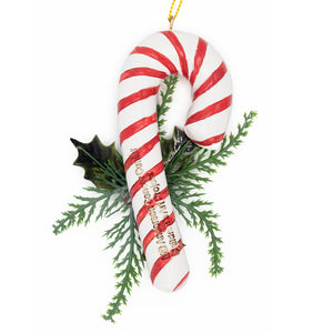 Candy Cane Resin Ornament - Children's Art Project